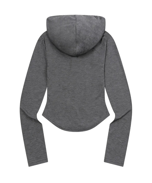 MUCENT(ムセント)/スナップボタン スリム フィット フード Tシャツ/RUEN SIGNATURE SLIM HOOD T | AT2254057 | チャコールグレー