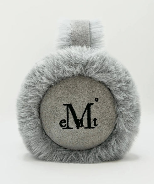 MUCENT(ムセント)/刺しゅう入り 折り畳み式 ムートン ファー イヤーマフ/BEAR FUR EARMUFF | AT6254059 | グレー