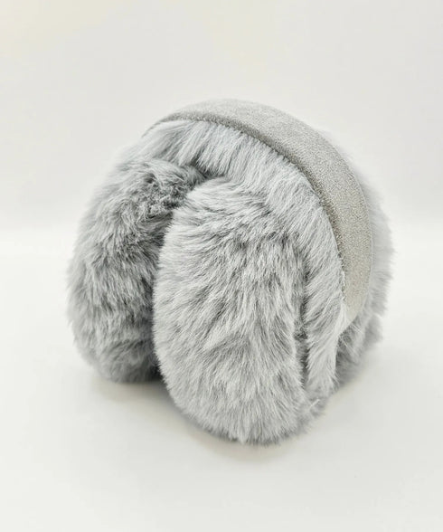 MUCENT(ムセント)/刺しゅう入り 折り畳み式 ムートン ファー イヤーマフ/BEAR FUR EARMUFF | AT6254059 | グレー