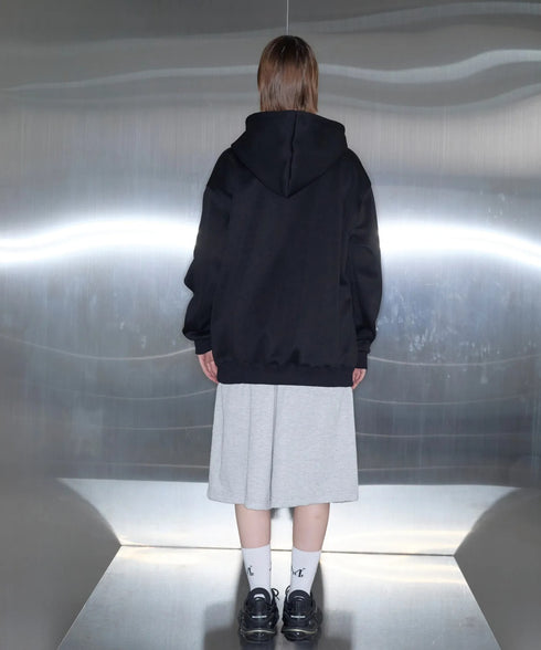 MUCENT(ムセント)/ロゴ刺繍 ベーシック フーディ パーカー/SIGNATURE BASIC LOGO HOOD T | AT2254044 | ブラック