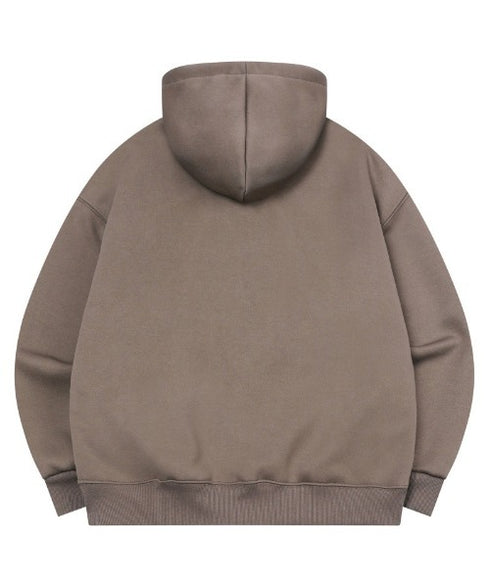 MUCENT(ムセント)/ロゴ刺繍 ベーシック フーディ パーカー/SIGNATURE BASIC LOGO HOOD T | AT2254044 | モカ