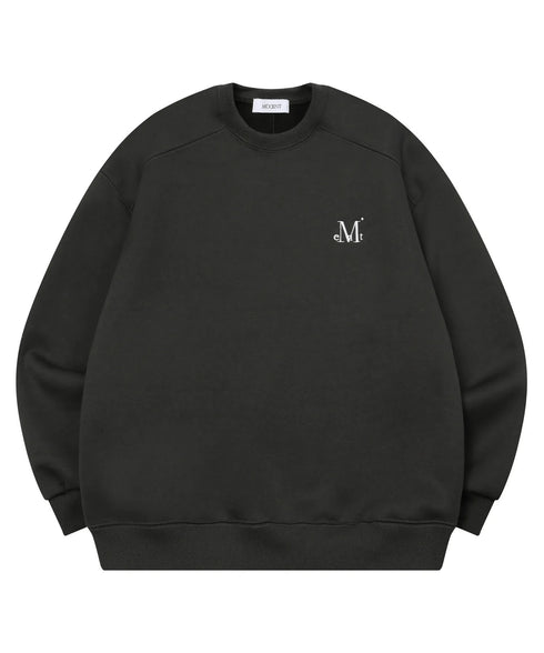 MUCENT(ムセント)/ロゴ刺繍 ベーシック プルオーバー スウェット/SIGNATURE BASIC LOGO MTM | AT2254046 | チャコールグレー