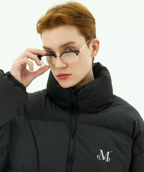 MUCENT(ムセント)/中綿 ジップアップ スタンドカラー ハイネック ダウンジャケット/Hep High Neck Signature Wellon Padding | AT2254047 | ブラック