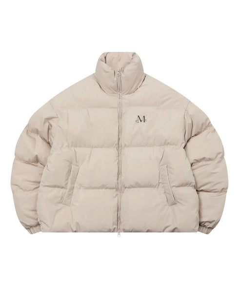 MUCENT(ムセント)/中綿 ジップアップ スタンドカラー ハイネック ダウンジャケット/Hep High Neck Signature Wellon Padding | AT2254047 | ベージュ