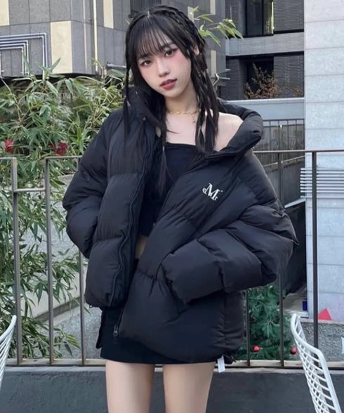 MUCENT(ムセント)/中綿 ジップアップ スタンドカラー ハイネック ダウンジャケット/Hep High Neck Signature Wellon Padding | AT2254047 | ブラック