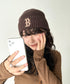 MLB KOREA(エムエルビーコリア)/ヴィンテージ ロゴ ダメージ ビーニー ニット帽/Vintage basic mid beanie | AT5254049 | ブラウン