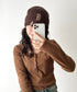 MLB KOREA(エムエルビーコリア)/ヴィンテージ ロゴ ダメージ ビーニー ニット帽/Vintage basic mid beanie | AT5254049 | ブラウン