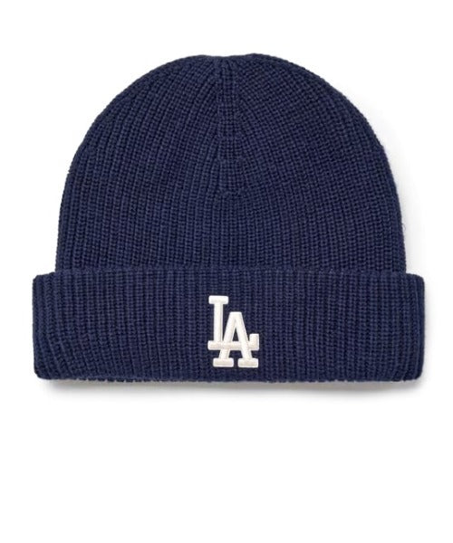 MLB KOREA(エムエルビーコリア)/ロゴ刺繍ビーニー ニット帽/New jelly mid-binnie | AT5254050 | ネイビー