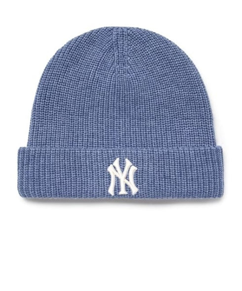 MLB KOREA(エムエルビーコリア)/ロゴ刺繍ビーニー ニット帽/New jelly mid-binnie | AT5254050 | ブルー