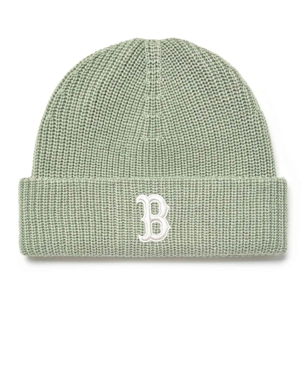 MLB KOREA(エムエルビーコリア)/ロゴ刺繍ビーニー ニット帽/New jelly mid-binnie | AT5254050 | グリーン