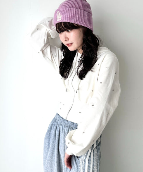 MLB KOREA(エムエルビーコリア)/ロゴ刺繍ビーニー ニット帽/New jelly mid-binnie | AT5254050 | ピンク