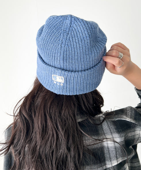 MLB KOREA(エムエルビーコリア)/ロゴ刺繍ビーニー ニット帽/New jelly mid-binnie | AT5254050 | ブルー