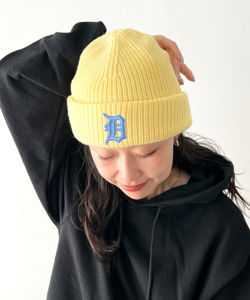 MLB KOREA(エムエルビーコリア)/ロゴ刺繍ビーニー ニット帽/New jelly mid-binnie | AT5254050 | イエロー