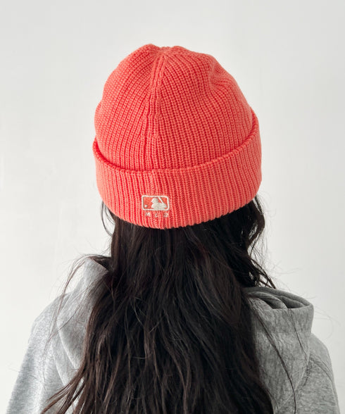 MLB KOREA(エムエルビーコリア)/ロゴ刺繍ビーニー ニット帽/New jelly mid-binnie | AT5254050 | オレンジ
