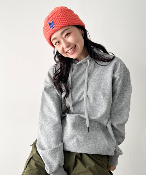 MLB KOREA(エムエルビーコリア)/ロゴ刺繍ビーニー ニット帽/New jelly mid-binnie | AT5254050 | オレンジ