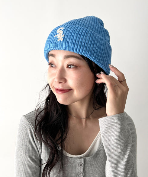 MLB KOREA(エムエルビーコリア)/ロゴ刺繍ビーニー ニット帽/New jelly mid-binnie | AT5254050 | ブルー系その他