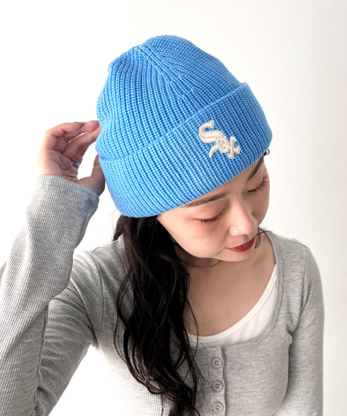 MLB KOREA(エムエルビーコリア)/ロゴ刺繍ビーニー ニット帽/New jelly mid-binnie | AT5254050 | ブルー系その他