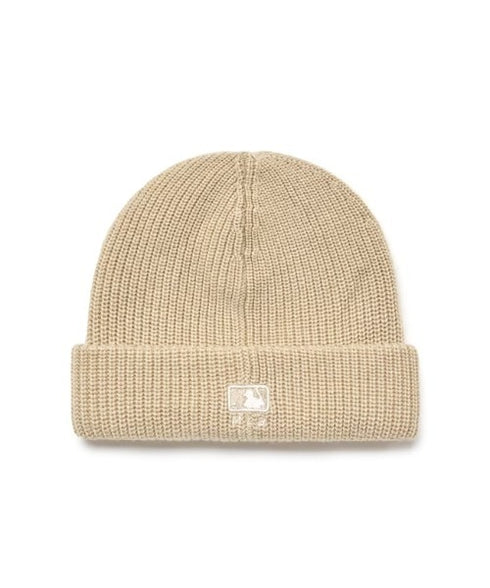 MLB KOREA(エムエルビーコリア)/ロゴ刺繍ビーニー ニット帽/New jelly mid-binnie | AT5254050 | ベージュ