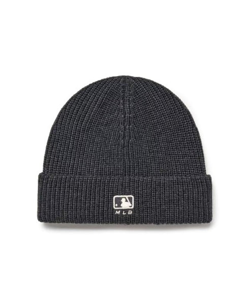 MLB KOREA(エムエルビーコリア)/ロゴ刺繍ビーニー ニット帽/New jelly mid-binnie | AT5254050 | チャコールグレー