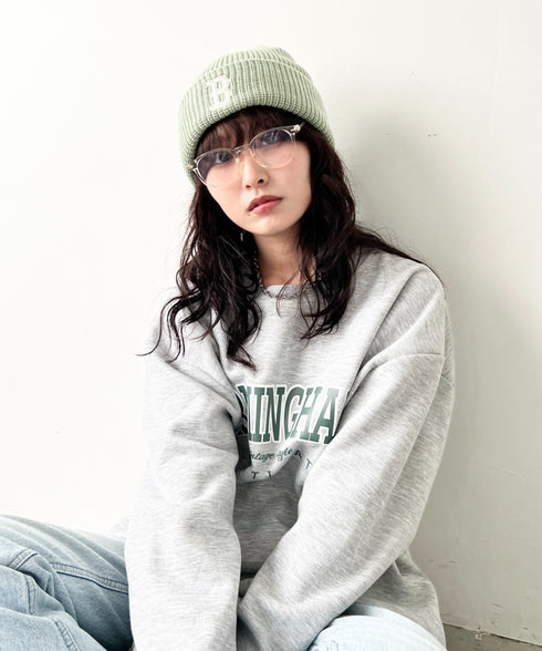 MLB KOREA(エムエルビーコリア)/ロゴ刺繍ビーニー ニット帽/New jelly mid-binnie | AT5254050 | グリーン