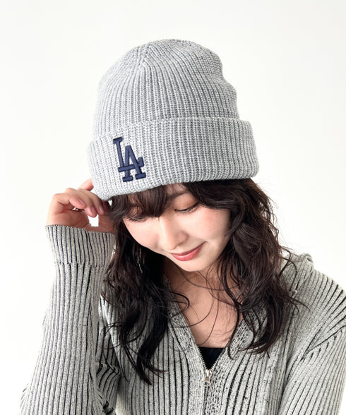 MLB KOREA(エムエルビーコリア)/ロゴ刺繍ビーニー ニット帽/New jelly mid-binnie | AT5254050 | グレー