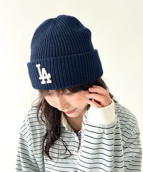 MLB KOREA(エムエルビーコリア)/ロゴ刺繍ビーニー ニット帽/New jelly mid-binnie | AT5254050 | ネイビー
