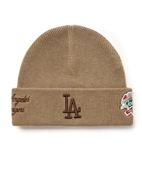 MLB KOREA(エムエルビーコリア)/ロゴパッチ ワッペン ビーニー ニット帽/Patch beanie | AT5254051 | ベージュ