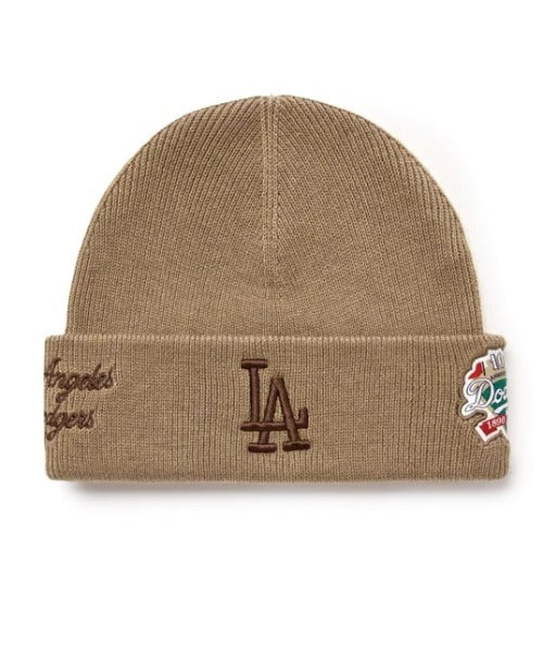 MLB KOREA(エムエルビーコリア)/ロゴパッチ ワッペン ビーニー ニット帽/Patch beanie | AT5254051 | ベージュ