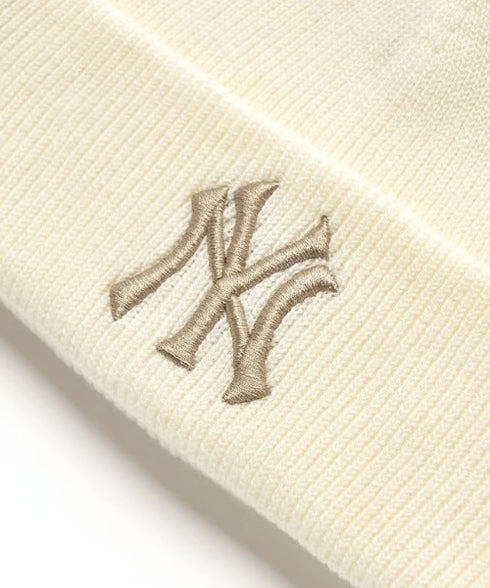 MLB KOREA(エムエルビーコリア)/ロゴパッチ ワッペン ビーニー ニット帽/Patch beanie | AT5254051 | クリーム