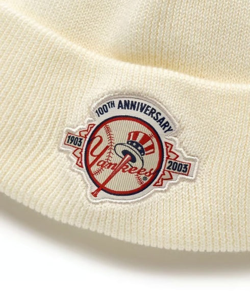 MLB KOREA(エムエルビーコリア)/ロゴパッチ ワッペン ビーニー ニット帽/Patch beanie | AT5254051 | クリーム