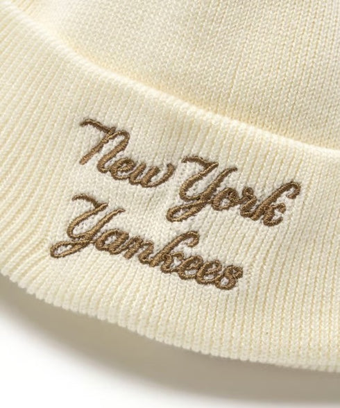 MLB KOREA(エムエルビーコリア)/ロゴパッチ ワッペン ビーニー ニット帽/Patch beanie | AT5254051 | クリーム