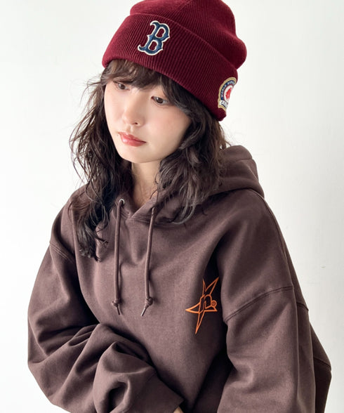 MLB KOREA(エムエルビーコリア)/ロゴパッチ ワッペン ビーニー ニット帽/Patch beanie | AT5254051 | ワインレッド