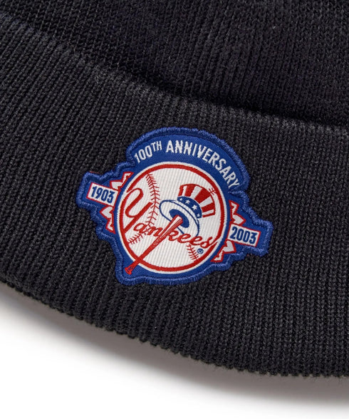 MLB KOREA(エムエルビーコリア)/ロゴパッチ ワッペン ビーニー ニット帽/Patch beanie | AT5254051 | ブラック
