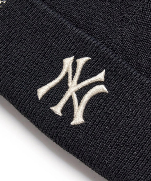 MLB KOREA(エムエルビーコリア)/ロゴパッチ ワッペン ビーニー ニット帽/Patch beanie | AT5254051 | ブラック