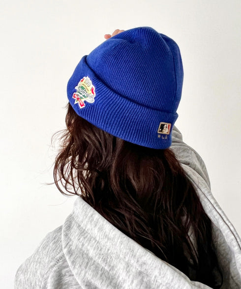 MLB KOREA(エムエルビーコリア)/ロゴパッチ ワッペン ビーニー ニット帽/Patch beanie | AT5254051 | ブルー
