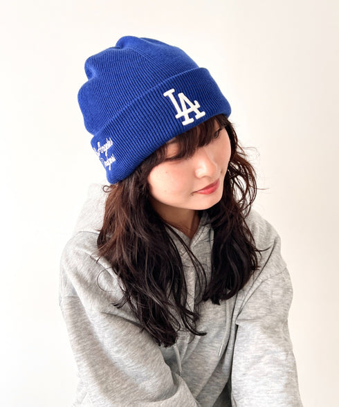 MLB KOREA(エムエルビーコリア)/ロゴパッチ ワッペン ビーニー ニット帽/Patch beanie | AT5254051 | ブルー