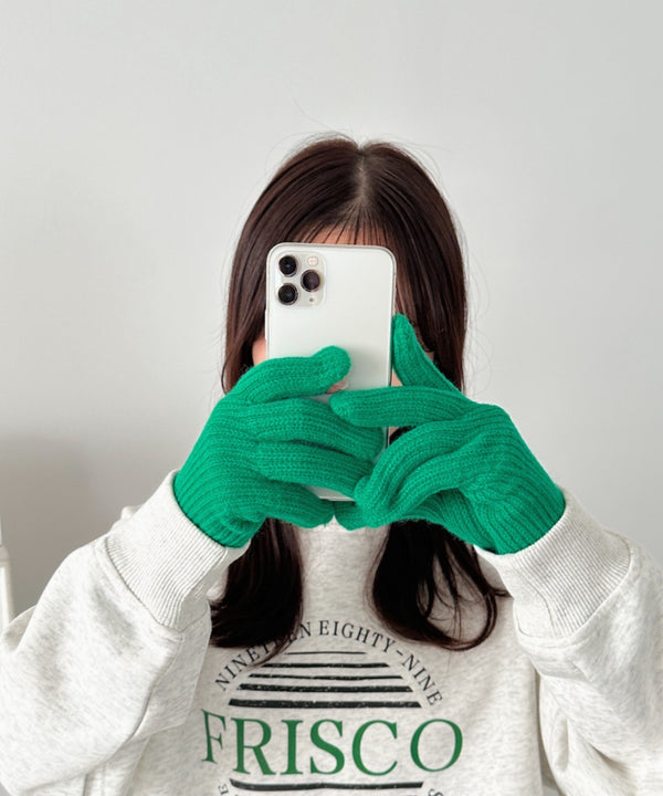 【10色展開】ユニセックススマホ対応ニット手袋 | CL6254022 | グリーン