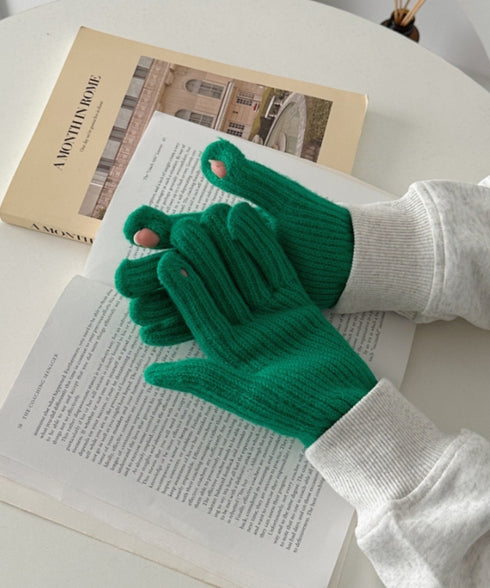 【10色展開】ユニセックススマホ対応ニット手袋 | CL6254022 | グリーン