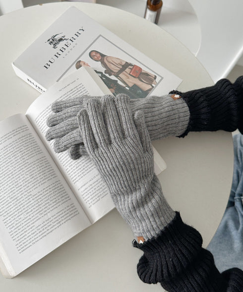 【10色展開】ユニセックススマホ対応ニット手袋 | CL6254022 | グレー