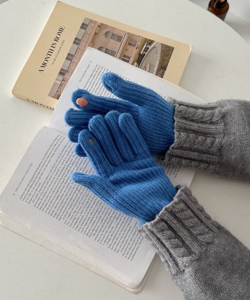 【10色展開】ユニセックススマホ対応ニット手袋 | CL6254022 | ライトブルー