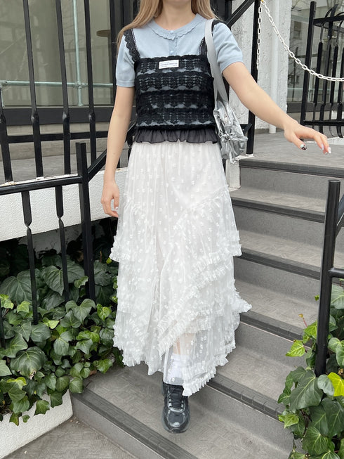 レースフリルキャミソール | SL2251644 | ブラック