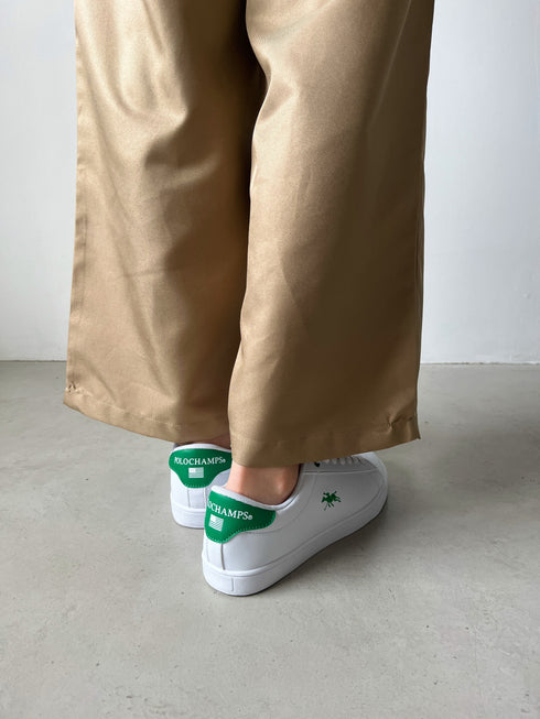 【POLOCHAMPS/ポロチャンプス】別注 ワンポイント刺繍 ローカット コートスニーカー | CL3233033 | グリーン