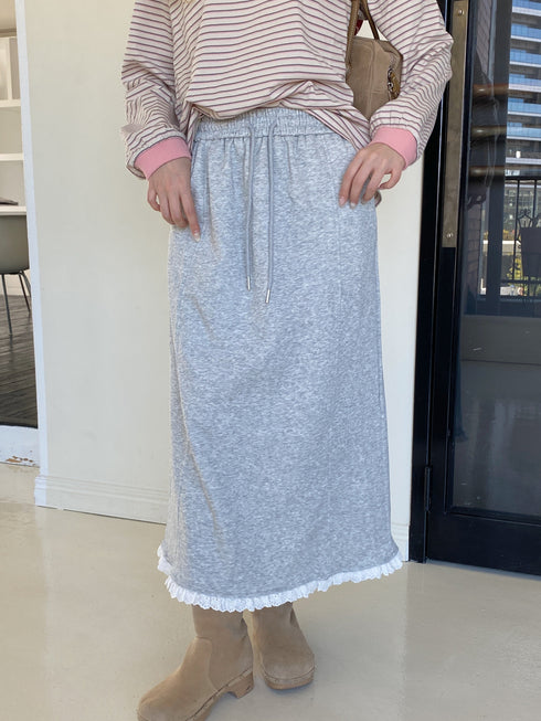 レースヘムスウェットスカート | SL2251642 | グレー