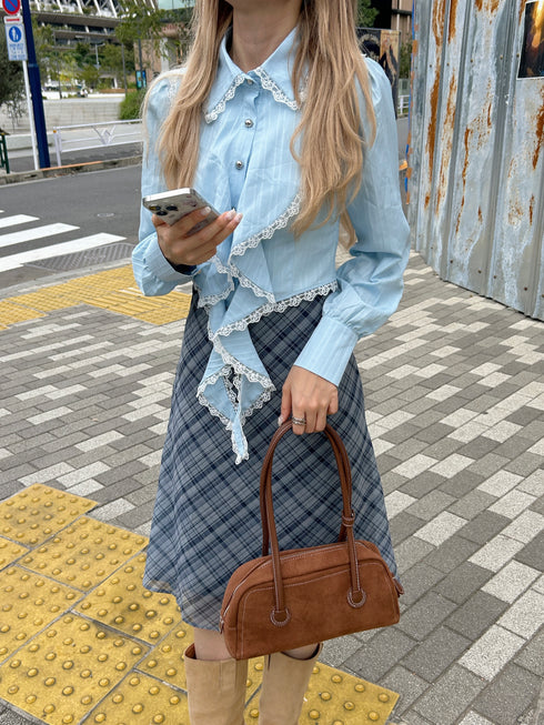 volume lace point tops | SL2243660 | ブルー