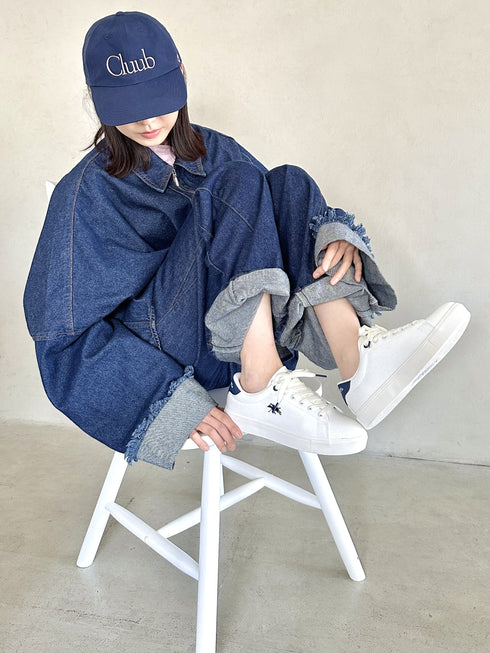 POLOCHAMPS(ポロチャンプス)/ワンポイント刺繍 ローカット キャンバススニーカー | IM3251006 | ネイビー
