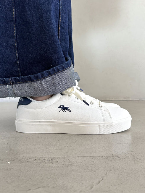 POLOCHAMPS(ポロチャンプス)/ワンポイント刺繍 ローカット キャンバススニーカー | IM3251006 | ネイビー