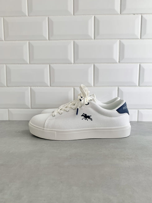 POLOCHAMPS(ポロチャンプス)/ワンポイント刺繍 ローカット キャンバススニーカー | IM3251006 | ネイビー