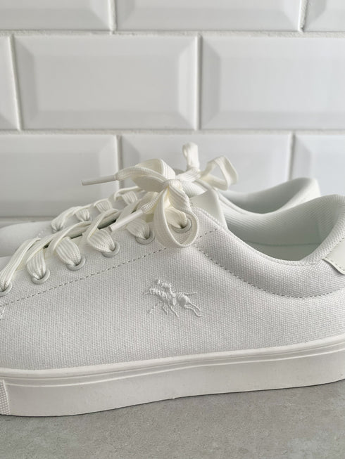 POLOCHAMPS(ポロチャンプス)/ワンポイント刺繍 ローカット キャンバススニーカー | IM3251006 | ホワイト