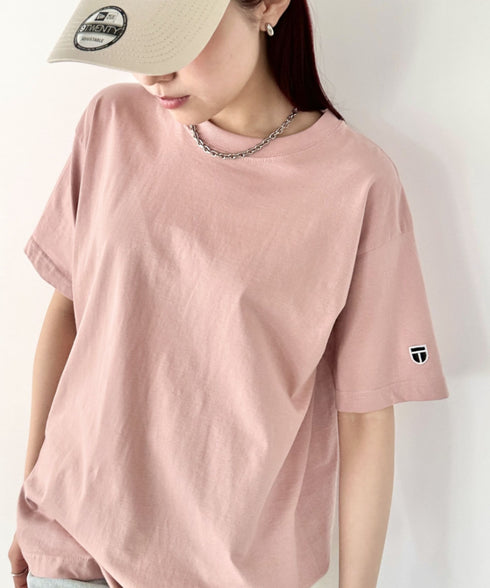 NEWTRAL(ニュートラル)/205 5.6oz スタンダードエンブレムT/サイズ展開多数 コットン 無地 半袖 Tシャツ | NT2009005 | ライトピンク