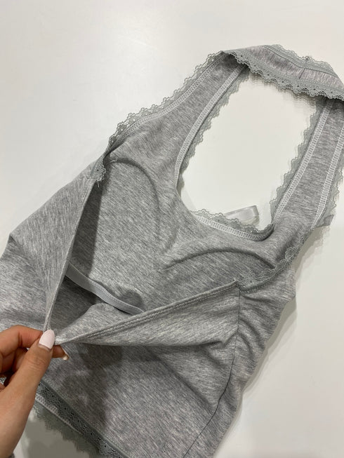 パッド付きレースタンクトップ | SL2252602 | ブラック